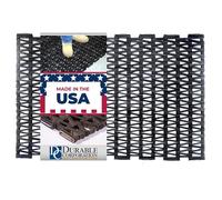 Durable Durite Tapis d'entrée d'extérieur recyclé Tire-Link tissé à chevrons, 43,2 x 63,5 cm, noir