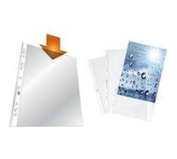 Durable - durtable pochettes perforées, a4, pp, transparent, 0,06 mm ouvertes en haut, perforation universelle, avec bande perfo G