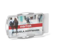 Durable Eco-Friendly ID Card Badge Holder - Grey - Recycled Plastic & Blue Angel