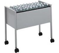 Durable Economy Suspension File Trolley 80 A4 Présentoir à livres 1 étagères Argent G