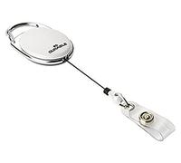 Durable - Enrouleur STYLE - Avec lanière bouton pression - Cordon rétractable 80 cm - Blanc - Boite de 10 - 832401