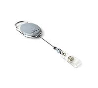 DURABLE Enrouleur STYLE avec lanière à bouton-pression Cordon rétractable 80 cm Gris Boîte de 10