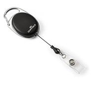 Durable - enrouleur Style pour Porte-Badge - Lannière Bouton Pression - 1 Unité 895801 Noir