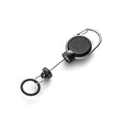Durable EXTRA STRONG - Enrouleur avec clip porte-flacon de gel hydroalcoolique, système aimanté 300g, cordon renforcé 60cm pour blouse ou ceinture