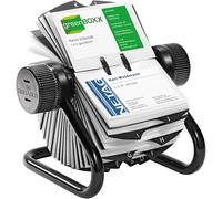 DURABLE - Fichier rotatif VISIFIX - Répertoire alphabétique - 200 pochettes - Touches A-Z - Pour 400 cartes de visite 104 x 72 mm - Noir - 1 pièce - 248101