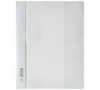 Durable Filing PVC Folder with Clear A4 Title Pocket - White, Pack of 25