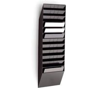 Durable Flexiboxx 12 Porte-Documents Mural, A4 Paysage, noir, 1709781060 | Pr%%sentoir mural avec 12 cases, en polystyr%%ne, ouverture en V, id%%al pour brochures et documents
