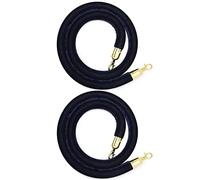 Durable Foam Core Barrier Ropes for Party/Museums/Wedding Crowd Control,2 Pack Velvet Stanchion Rope, Dark Blue(2m/6.56ft)