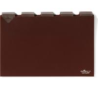 DURABLE Guides intercalaires plastiques A4 division 5/5 indéchirables, 25 pc, Marron, 314111