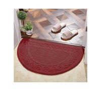 Durable Half Moon Doormat Rug, Easy To Clean Non-slip Rug Multicolor Doormat Outdoor Entrance-crimson 40x60cm(16x24inch)