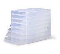 Durable 1712000 Idealox Module de Classement 7 Tiroirs Ouverts Format C4 Transparent