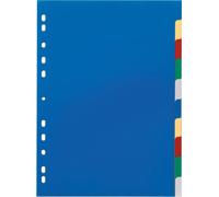 DURABLE Index A4 10 part. avec onglets de couleur et feuille de couverture PP, Multicolore, 674027