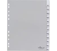 DURABLE Index A4+ 12 part. scellé en PP, Gris, 644610