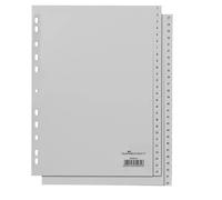 DURABLE Index A4 52 part. 1-26+27-52 onglets imprimés PP gris, Gris, 650410