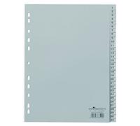 Durable 652310 Intercalaires Format A4 31 Touches Numériques 1-31 - Perforations Universelles - Polypro 120 Microns Coloris Gris Lot de 10