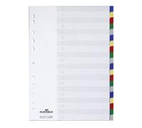 DURABLE Intercalaire plastique, format A4, PP, 20 positions