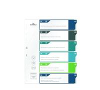 Durable Intercalaires Imprimables A4+, 6 Onglets, multicolore, 679427 | Feuille de couverture personnalisable via Duraprint, polypropylène résistant, perforation universelle