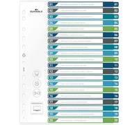 Durable Intercalaires Imprimables A4+ avec 20 Onglets, multicolore, 679727 | Intercalaires numeriques en polypropylene, extra large pour pochettes, perforation universelle