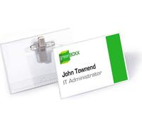 DURABLE Kit Porte-badge 54x90 mm avec pince combi, 20 pc, Multicolore, 818200