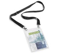 DURABLE Kit porte-badge événementiel avec lacet textile noir, format A6 PVC, boîte de 10