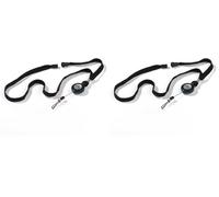 Durable - Lacet Textile avec enrouleur avec Attache Mousqueton -Système de Sécurité Optimale - 1 Unité 895701 Noir (Lot de 2)