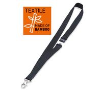 DURABLE Lacets textile ECO pour porte-badge avec mousqueton - Noir - Lot de 10 cordons