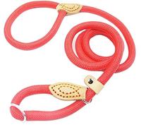 Durable Laisse pour Chien Chaîne Chien Laisse Slip Collier Marche Conduit Nylon Montagne Escalade Corde Chiot Pet Traction pour Chiens Multiposition Robuste(Rot,8mm*1.5m)