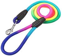 Durable Laisse pour Chien Laisse pour Chien de Compagnie Marche Formation Laisse Chiens Harnais Collier Ceinture Corde Pas Traction évasion Preuve pour Animaux Multiposition Robuste(0.8cm*1.2m)