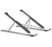 Durable - Support Pliable pour Ordinateur Portable jusqu'à 15" - Pliable et Peu encombrant - 6 Niveaux de réglage - 505123 Argent métallisé
