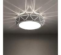 Durable LED Perspective Blanc Plafonnier Lustre Chaud Applique Murale Salle À Manger Salon Chambre Balcon Porche Europe du Nord 23 * 23 * 6 Lumière Chaude et Confortable, Couleur: Lumière Chaude