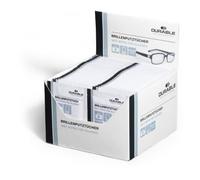 DURABLE – Lingettes nettoyantes pour lunettes – Blanc – Lot de 100