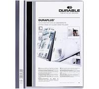 DURABLE Lot de 10 Chemises à Couverture Transparente DURAPLUS Format A4 Gris