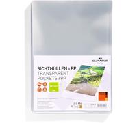 DURABLE Pochettes coins STANDARD A4 rPP 0,10 mm transparentes Plastique recyclé 100 pièces