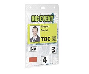 Durable Lot de 20 badges nominatifs transparents A6 - Peuvent être facilement combinés avec un cordon ou une chaîne - Idéal pour les événements et les expositions