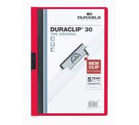 DURABLE Lot de 25 Chemises à clip DURACLIP ORIGINAL 30 A4 Rouge