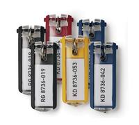 Durable 195700 KEY CLIP - Porte-clés personnalisable pour armoire KEYBOX, lot de 6 (assortis)