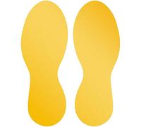 DURABLE - Marquage au sol Pieds - Adhésif non permanent - Pour application sur sols intérieur - Résistance glissement R9 - Jaune - 5 paires - 104704