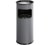 Durable METALL rund 333058 Corbeille à papier 17 l métal (Ø x H) 260 mm x 620 mm anthracite avec cendrier 1 pc(s)