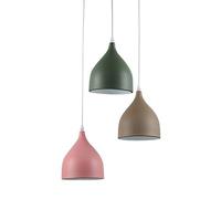 Durable Moderne Macaron Lustre À Trois Têtes Personnalité Restaurant Plafonnier Suspendu Couleur Chambre d'enfant Plafonnier Suspendu Salon Bar Allée Petite Suspension