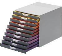 DURABLE Module de classement VARICOLOR 10 – 10 tiroirs – A4+ – Multicolore