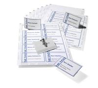 Durable Name Badge Set Combi Clip Assorted 20 Badges 54 x 90 mm and 3 Insert She