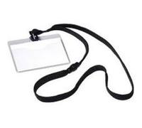 DURABLE Porte-badge 813901 – plastique transparent 60×90 mm, lacet noir, boîte 10