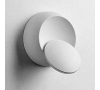 Durable Noir et Blanc Minimaliste Créatif Moderne Lampe de Chevet Chambre Salon Escalier Allée LED Ronde Eclipse Crescent Applique 140 * 140 * 70 (mm) Lustre Abat-Jour de Lustre (Couleur : Blanc