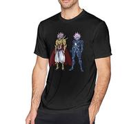 Durable One-Punch Man Lord Boros Men's Short Sleeve T-Shirt Cotton Fabric T Shirt for Men Youth Tee Black S