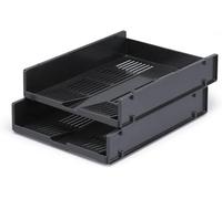 DURABLE - OPTIMO - Corbeille à courrier - Banette de rangement de bureau - Pour documents A4 - Certifié Blue Angel - 6 pièces - Anthracite - 1700784058