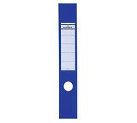 Durable Ordofix Etiquette Adhésive pour Dos de Classeur, 10 pièces, bleu | Format 60 x 390 mm, pour classeurs de 70 mm, avec pochette transparente et inserts vierges inclus