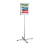 Durable OUTDOOR 502957 Support d'information A3 avec 2 poches magnétiques étanches, résistant aux intempéries et stabilisé UV, anthracite/gris