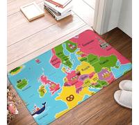 Durable Paillasson Carte De l'europe Dessinée À Imprimer Tapis Entree Facile À Nettoyer Tapi De Sol D'Intérieur pour Salle De Bain Entrée Intérieur 40X60Cm