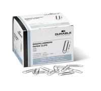 Durable Paper Clips 32mm Zinc Plated - Box of 1000 Clips - For Keeping Important