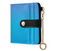 Durable Petit portefeuille pour femme avec pochette pour pièces de monnaie Motif arc-en-ciel pastel dégradé, Dégradé rose bleu 2, one size, Portefeuille RFID